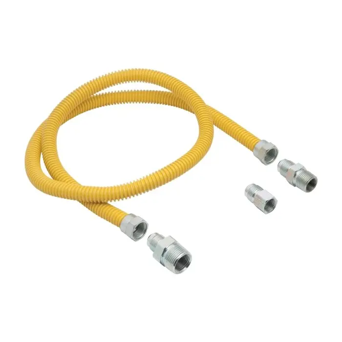 yellow coated gas dryer connector kit